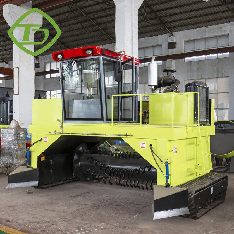 有機廃棄物 クローラー型堆肥ターナー 完全水力化 鶏糞堆肥